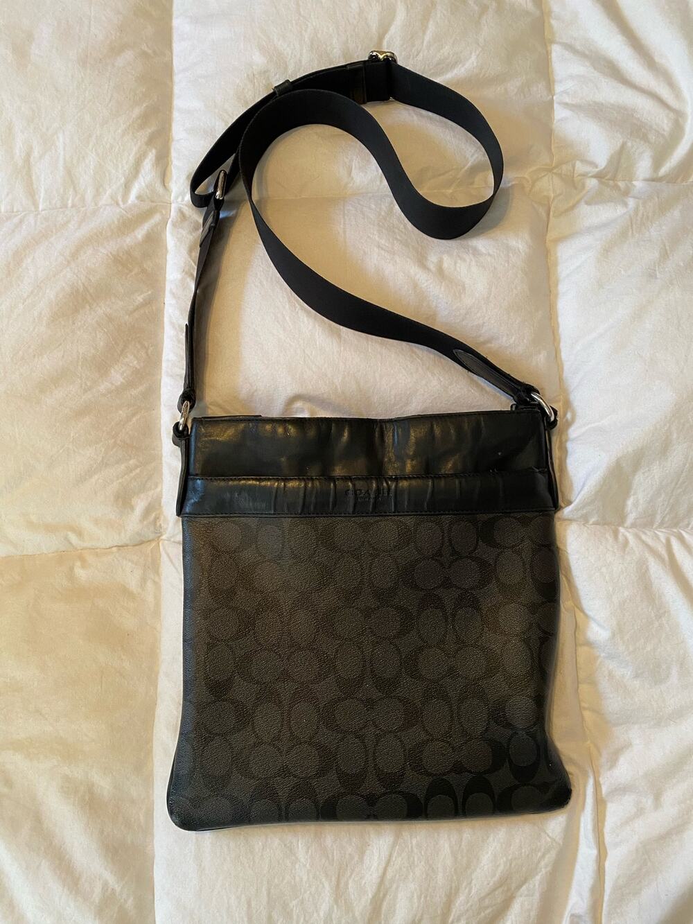 COACH Black Leather Crossbody Bag